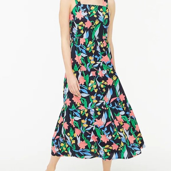 J. Crew Dresses & Skirts - NWT J. Crew Floral Tiered Maxi Summer Vacation Dress Women's Size 8 Medium